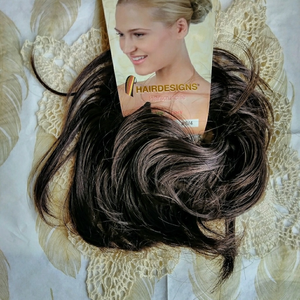Black Hair Scrunchie Bun Booster